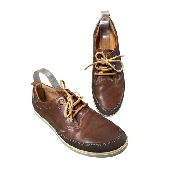 Ecco Shoes Mens 43EU  9/9.5US Collin Nautical Sneaker Lace up Casual Brown - Picture 1 of 13